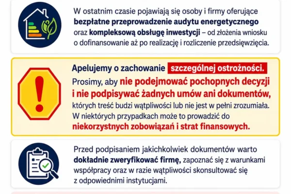Uwaga na oferty dofinansowania – apel gminy Koniusza o ostrożność