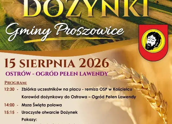 Dożynki Gminy Proszowice 2026 – zaproszenie na święto plonów w Ostrowie