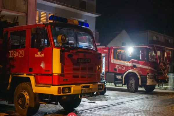 Interwencja OSP Wawrzeńczyce: zwisające linki w Stręgoborzycach