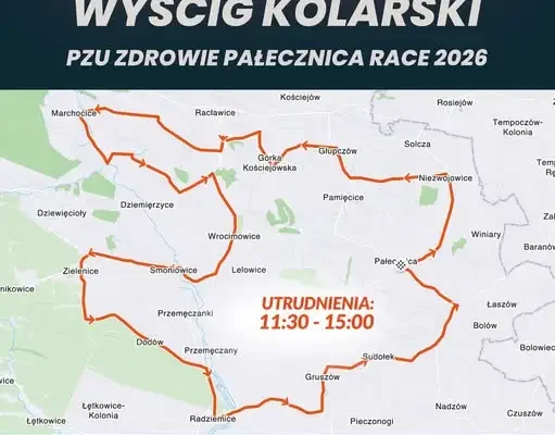 Uwaga kierowcy! Czasowy zakaz ruchu podczas wyścigu kolarskiego w Radziemicach