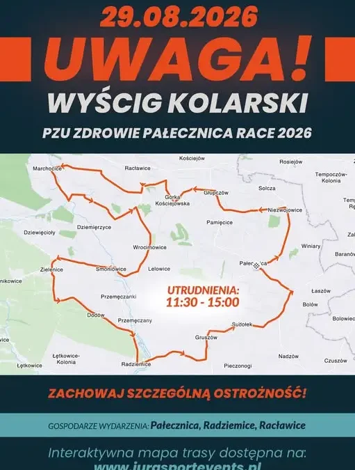 Uwaga kierowcy! Czasowy zakaz ruchu podczas wyścigu kolarskiego w Radziemicach