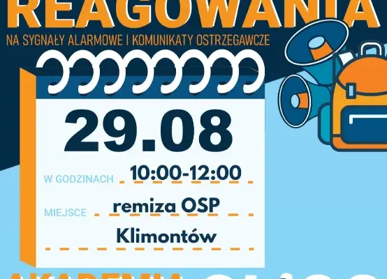 Krajowy Trening Reagowania w Klimontowie – 29 sierpnia 2026