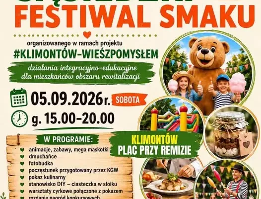 Sąsiedzki Festiwal Smaku w Klimontowie – rodzinne popołudnie pełne atrakcji