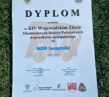 Młodzieżowa Drużyna Pożarnicza z OSP Szczytniki na XIV Wojewódzkim Zlocie w Krzeszowicach