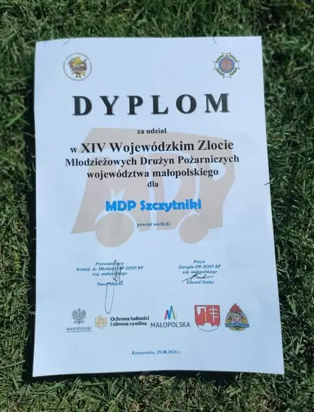 Młodzieżowa Drużyna Pożarnicza z OSP Szczytniki na XIV Wojewódzkim Zlocie w Krzeszowicach