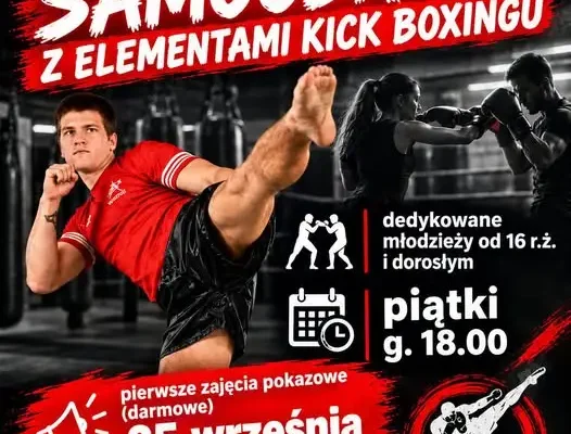 Kurs samoobrony z kick boxingiem w Proszowicach – pierwsze zajęcia gratis