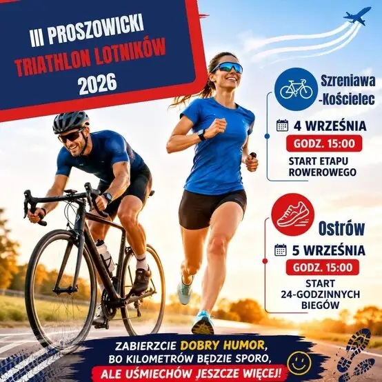 III Proszowicki Triathlon Lotników 2026: rowery i biegi w ten weekend