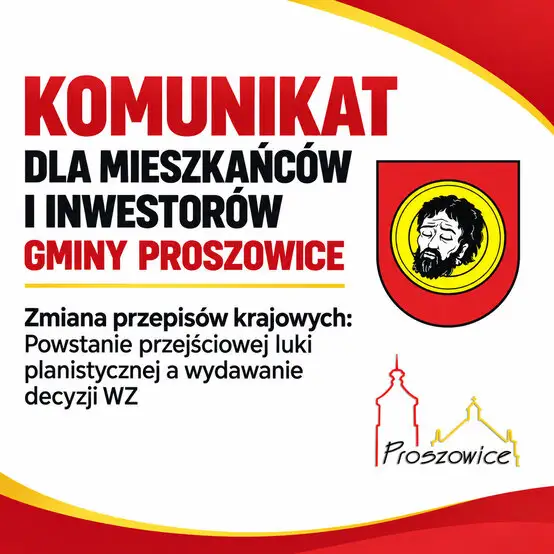 Gmina Proszowice: nowe przepisy blokują wydawanie decyzji WZ dla części terenów